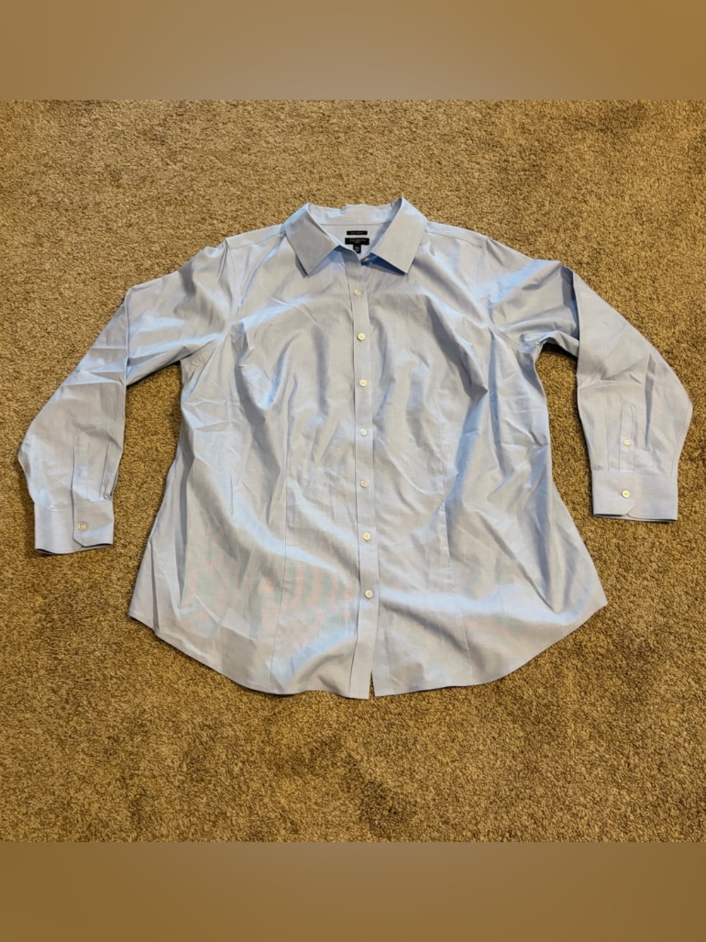 Talbots Women’s Light Blue Button Down Dress Shirt Size 16W